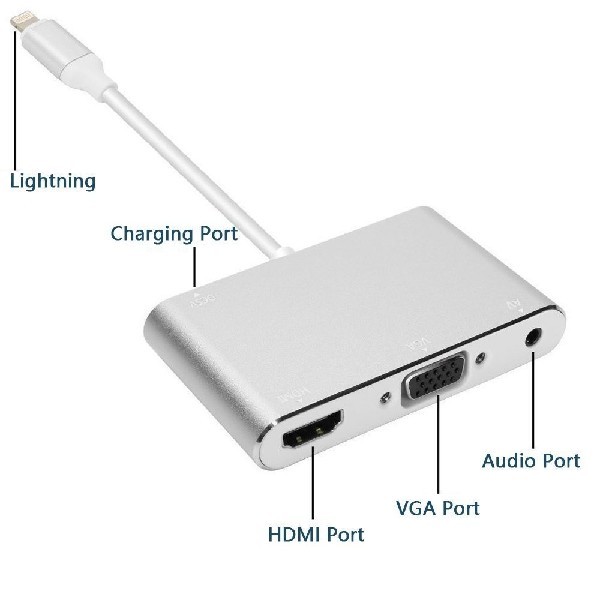 CABLE ADAPTADOR LIGHTNING MICRO A HDMI VGA DONGLE OTN-7585C – Smart