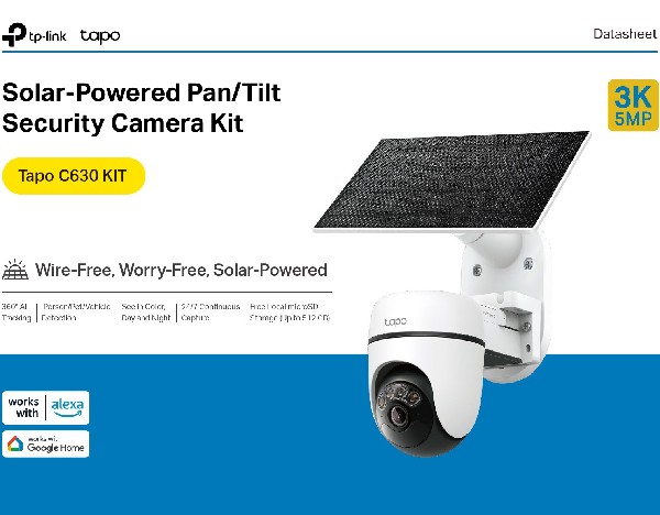 TAPO C630 KIT 3K/5MP SOLAR-POWERED PAN/TILT - Image 5