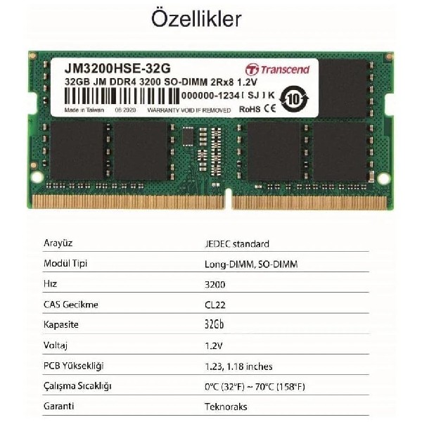 RAM SO-DIMM JM3200HSE-32G 32GB DDR4/3200 - Image 3