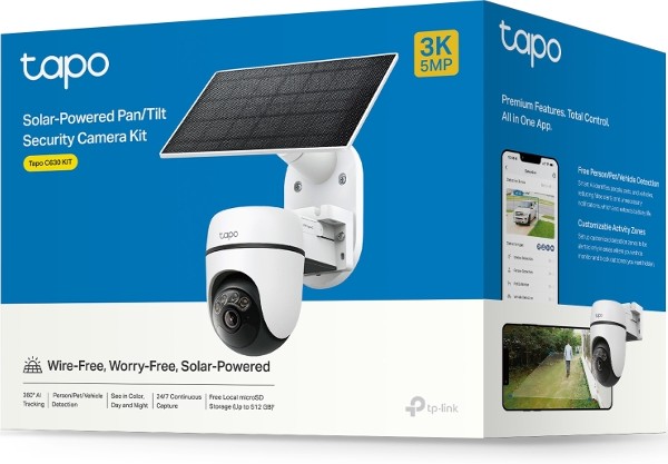 Tapo C630 Kit 3K 5MP OUTDOOR SOLAR-POWERED PAN/TLIT