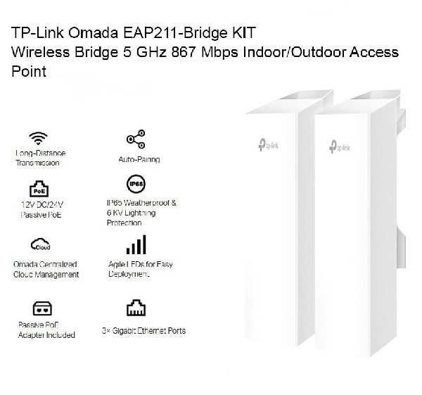TP-LINK EAP 211-Bridge kit Omada 5GHz 867Mbps - Image 5