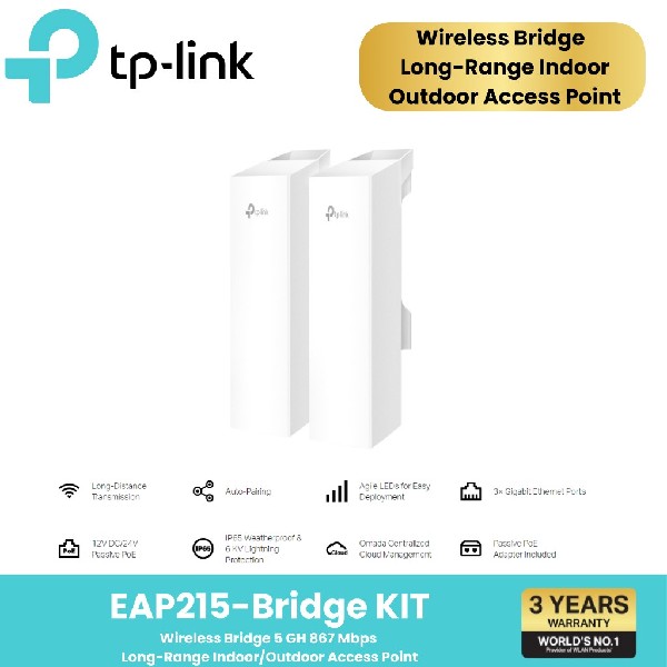 TP-LINK EAP215-Bridge kit Omada 5GHz 867Mbps - Image 5