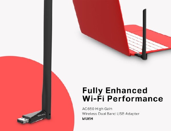 MERCUSYS MU6H AC650 High Gain Wireless Dual Band USB Adapter - Image 3