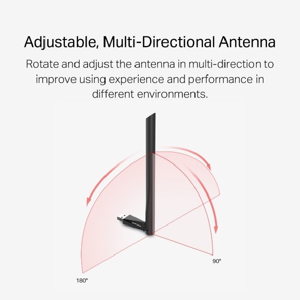 MERCUSYS MU6H AC650 High Gain Wireless Dual Band USB Adapter - Image 4