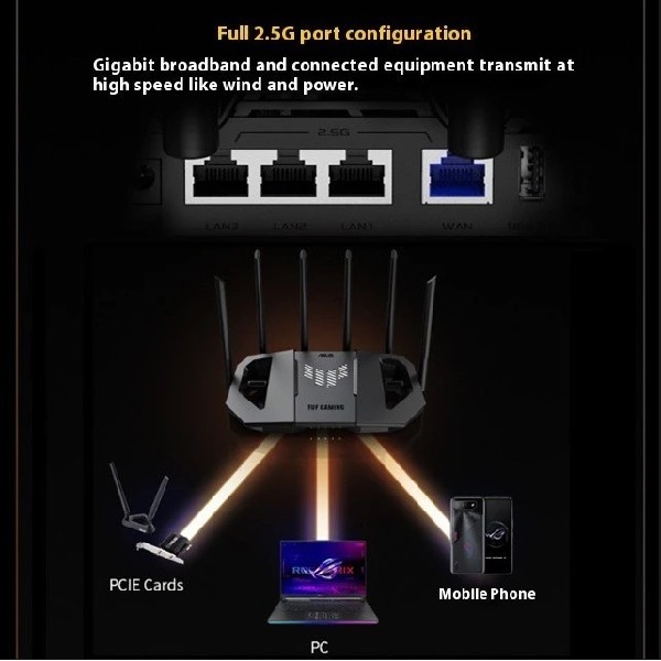 ASUS TUF-BE6500 GAMING DUAL BAND WIFI 7 - Image 3