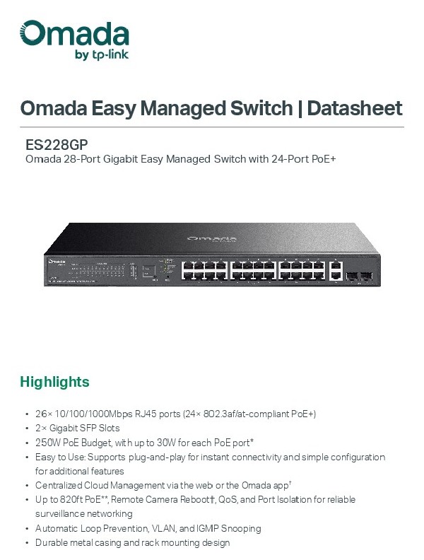 TP-LINK ES228GP Omada 28-Port Gigabit - Image 4