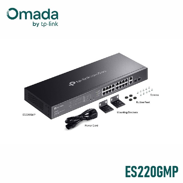 TP-LINK ES220GMP Omada  20-Port Gigabit Easy Managed Switch