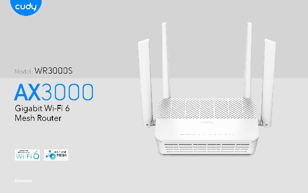 CUDY (WR3000S) Wireless AX3000 Gigabit WiFi6