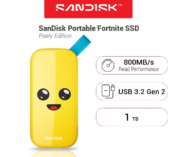 SANDISK FORTNITE PORTABLE SSD 1TB PEELY EDITION (SDSSDE30-1T00-G25F) - Image 3