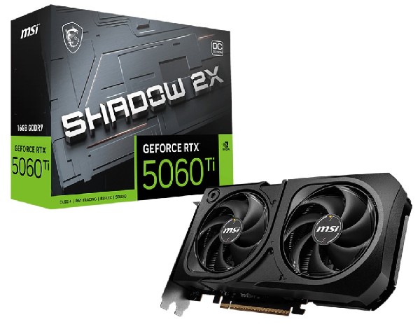 MSI GEFORCE RTX5060TI SHADOW 2X OC EDITION 16GB GDDR7 - Image 2