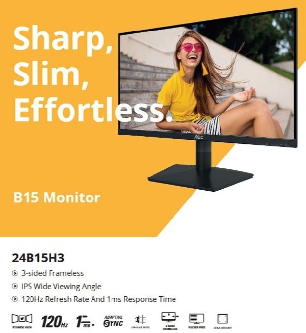 AOC 24B15H3/67 - 23.8" IPS 120Hz - Image 2